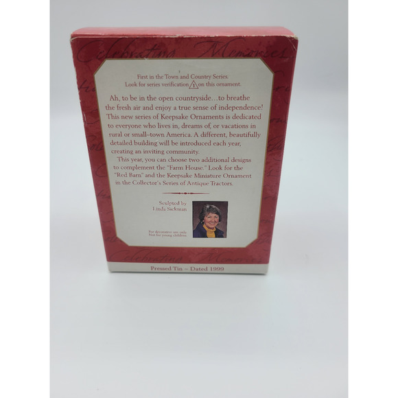 Farm House Town & Country‎ Pressed Tin Hallmark Keepsake Ornament 1999 - Picture 4 of 4